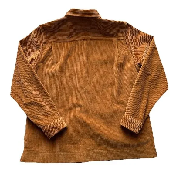 L.L. Bean Womens L Comfort Cord Shirt Jacket Brown Corduroy Button Front Shacket - Picture 2 of 10
